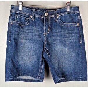 Seven7 Denim Blue Jean Bermuda Shorts Size 6 Women's